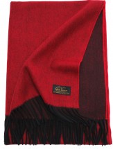 Плед шерстяной 130х180 Lamcash Vale Black Scarlet