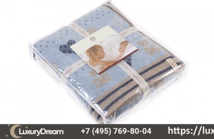 Плед детский 100х150 Luxberry Lux Bear голубой