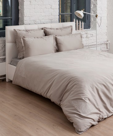 Наволочка с запахом 70х70 Bovi Castello серо-бежевая