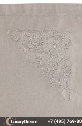 Наволочка с запахом 70х70 Bovi Castello серо-бежевая