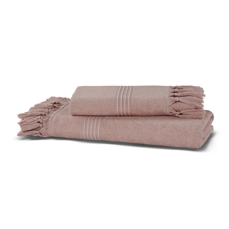 Полотенце 100х150 Hamam Meyzer Tassels розовое