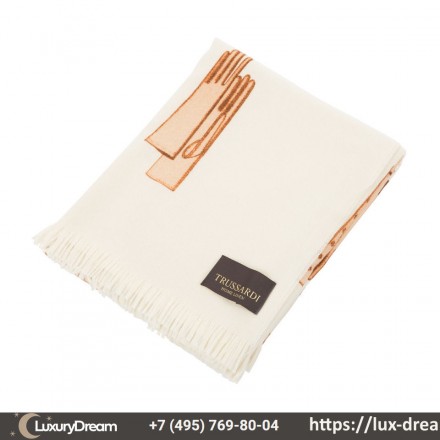 Плед 140x180 Trussardi Gloves кремовый