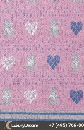 Плед детский 100х150 Luxberry Lux Bear розовый