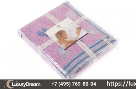 Плед детский 100х150 Luxberry Lux Bear розовый