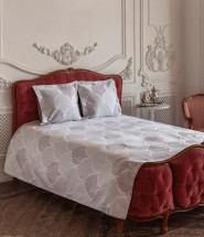 Покрывало 150х220 Luxberry Oliver бело-серое