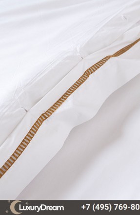 Наволочка с запахом 50х70 Bovi San Marco бело-золотая