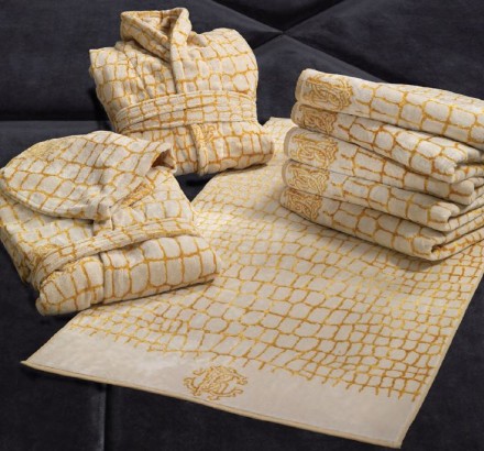 Полотенце 95х150 Roberto Cavalli COCCO GOLD 001 золото