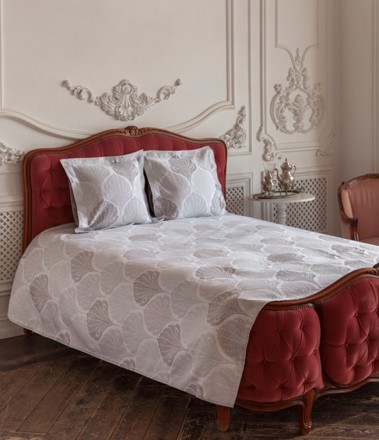 Покрывало 200х220 Luxberry Oliver бело-серое