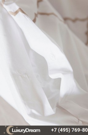 Наволочка с запахом 70х70 Bovi Roma бело-золотая