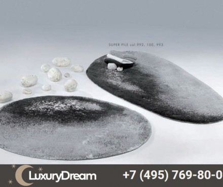 Коврик для ванной 70х120 Abyss & Habidecor Stone 993 серый