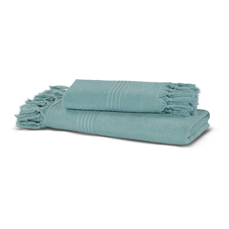 Полотенце 100х150 Hamam Meyzer Tassels бирюзовое