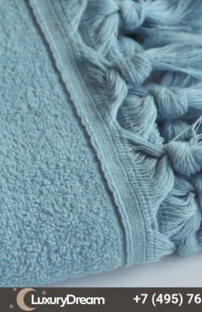 Полотенце 100х150 Hamam Meyzer Tassels бирюзовое