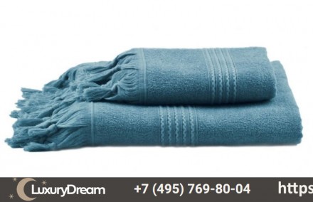 Полотенце 100х150 Hamam Meyzer Tassels бирюзовое
