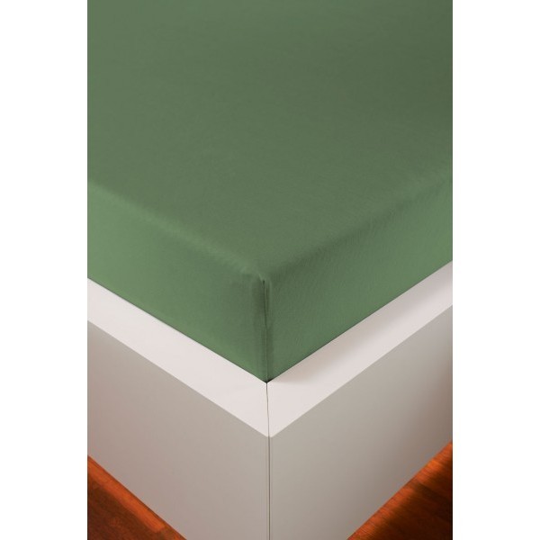 Простыня на резинке 180/200х200/220 Bellana DeLuxe J57BL цвет 545 schilf зеленый 