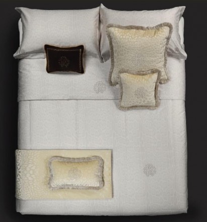 Постельное белье 2 спальное евро Roberto Cavalli Pantera perla 002