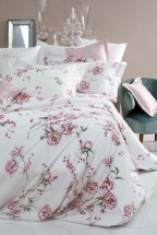 Постельное белье 2 спальное евро Blumarine ARMONIA 16 белый с красным