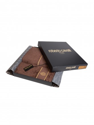 Набор полотенец 2шт Roberto Cavalli Gold New coffee