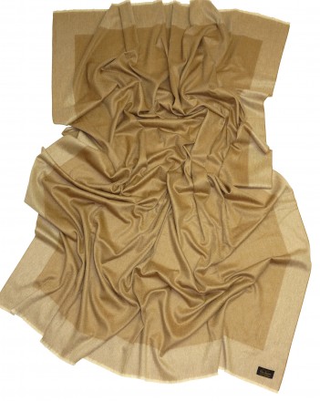 Плед кашемировый 150х200 Glen Saxon Border Sand Stone Sand