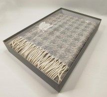 Плед 130х170 Mastro Raphael DORIS ARI JACQUARD grey ivory (цвет 19)