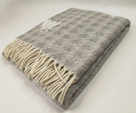 Плед 130х170 Mastro Raphael DORIS ARI JACQUARD grey ivory (цвет 19)