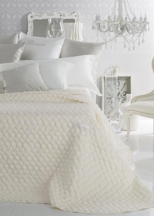 Постельное белье 2 спальное евро Blumarine Corredo 01 burro молочное