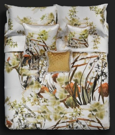 Постельное белье 2 спальное евро Roberto Cavalli Phalaenopsis verde 003