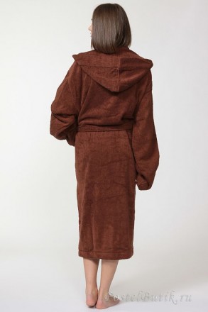 Халат махровый Trussardi Golf коричневый