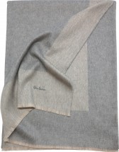 Плед кашемировый 150х200 Glen Saxon Border Sand Stone Flanel Grey