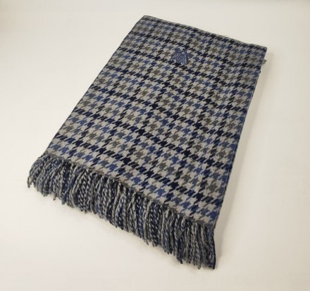 Плед 130х170 Mastro Raphael AMIR PIED DE POULE BEE azure, blue, grey (цвет 8B) 