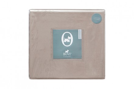 Простыня на резинке 200x200x30 Bovi Castello серо-бежевая