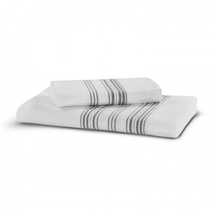 Полотенце 100х150 Hamam Meyzer белый/темно-серый