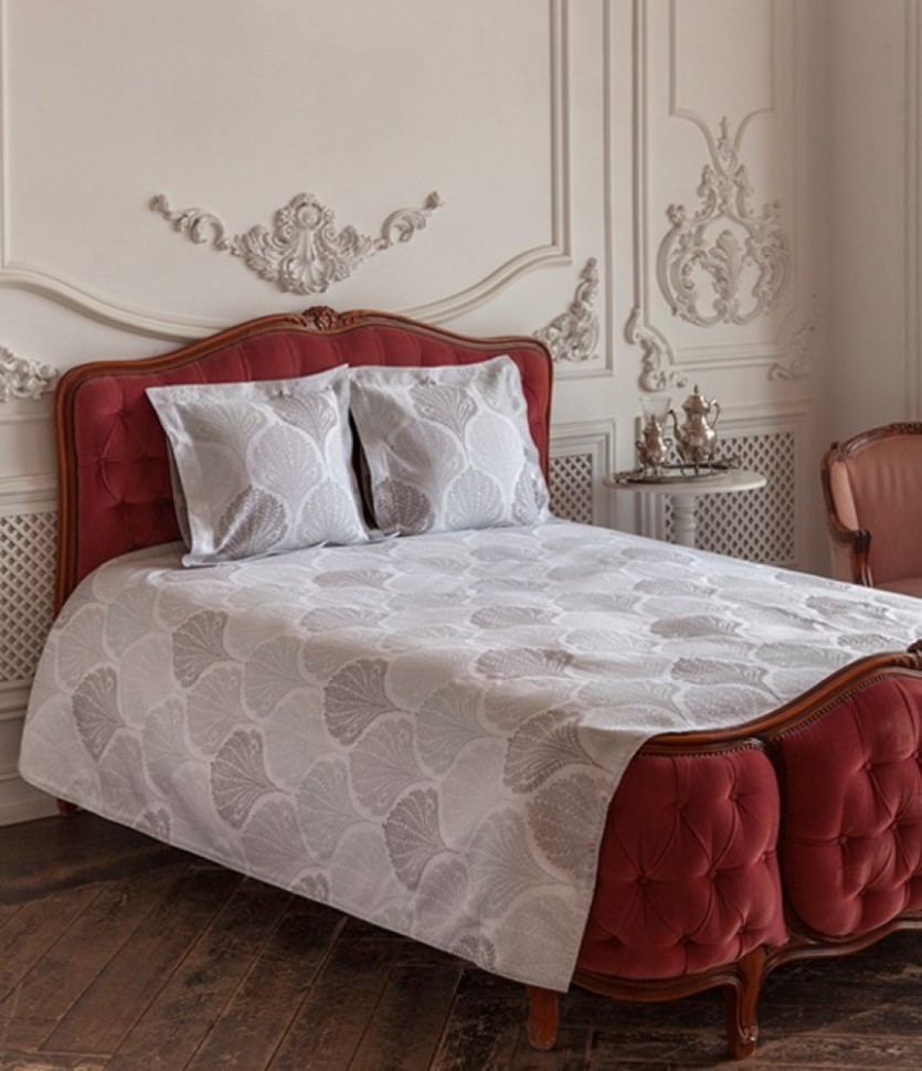 Покрывало 240х260 Luxberry Oliver бело-серое