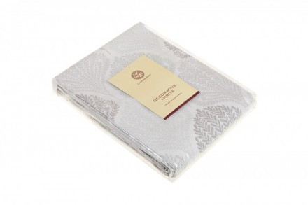 Покрывало 240х260 Luxberry Oliver бело-серое