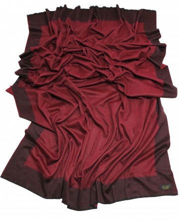 Плед кашемировый 150х200 Glen Saxon Border Black Carmine