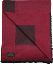 Плед кашемировый 150х200 Glen Saxon Border Black Carmine