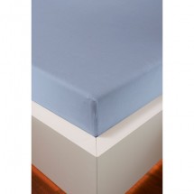 Простыня на резинке 180/200х200/220 Bellana DeLuxe J57BL цвет 398 hellblau голубой 