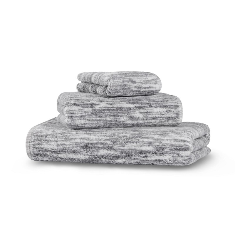 Полотенце 100х180 Hamam Marble бело-серый