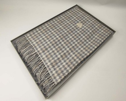 Плед 130х170 Mastro Raphael AMIR PIED DE POULE BEE ivory, beige, grey (цвет 2) 