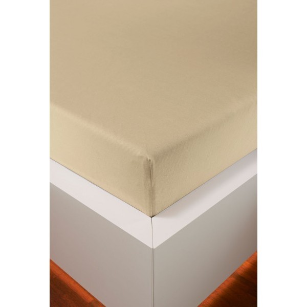 Простыня на резинке 180/200х200/220 Bellana DeLuxe J57BL цвет 393 natur бежевый 