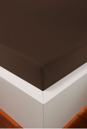 Простыня на резинке 180/200х200/220 Bellana DeLuxe J57BL цвет 343 schoco темно-коричневый