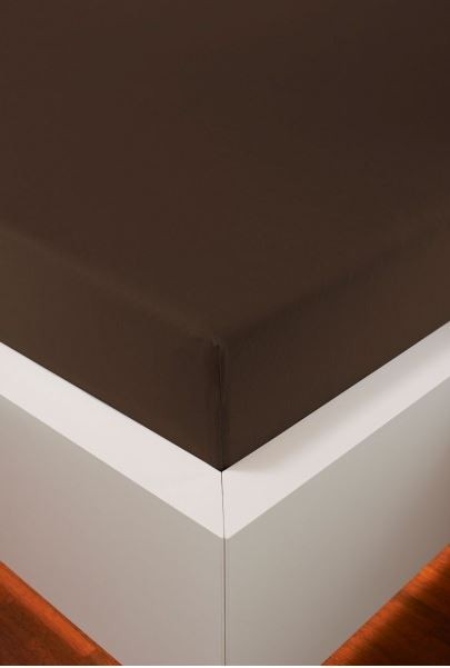 Простыня на резинке 180/200х200/220 Bellana DeLuxe J57BL цвет 343 schoco темно-коричневый Простыня на резинке 180/200х200/220 Bellana DeLuxe J57BL цвет 343 schoco темно-коричневый