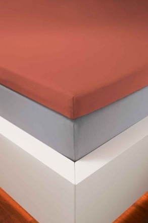 Простыня на резинке 180/200х200/220 Bellana DeLuxe J57BL цвет 023 chili терракотовый 
