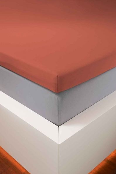 Простыня на резинке 180/200х200/220 Bellana DeLuxe J57BL цвет 023 chili терракотовый 