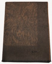 Плед кашемировый 150х200 Glen Saxon Border Paisley Black Camel