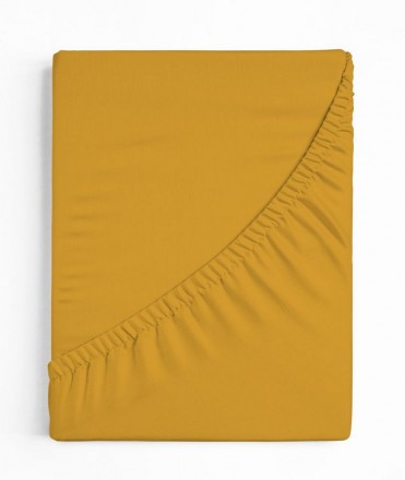 Простыня на резинке 180/200х200/220 Bellana DeLuxe J57 BL цвет 685 gold ярко-желтый 