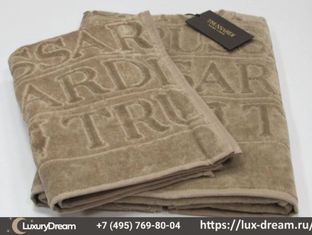 Набор полотенец 2шт Trussardi Overlogo 002 Sand бежевый