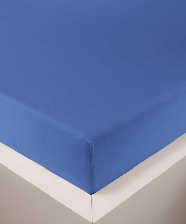 Простыня на резинке 180/200х200/220 Bellana DeLuxe J57 BL цвет 530 ciel голубой 