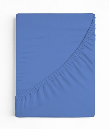 Простыня на резинке 180/200х200/220 Bellana DeLuxe J57 BL цвет 530 ciel голубой 