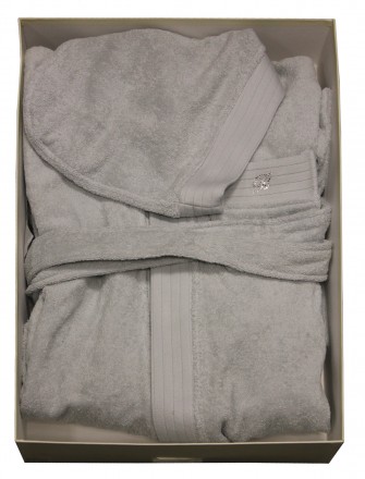 Халат махровый Blumarine Crociera серый