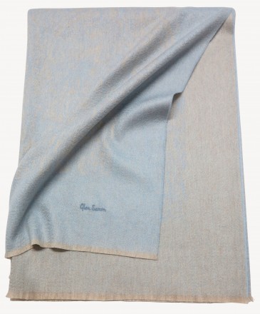 Плед кашемировый 150х200 Glen Saxon Border Paisley Sand Stone Opal